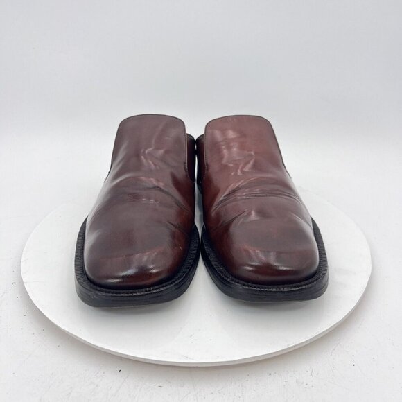 Balenciaga Men Size EU 41 US 8 Black Leather Slide Mules Plain Toe Sandal - Picture 3 of 13